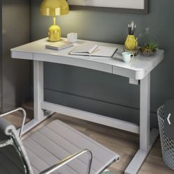 Adjustable Glass Top Desk