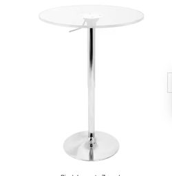 ✨ Adjustable Clear Glass Bar Table ✨
