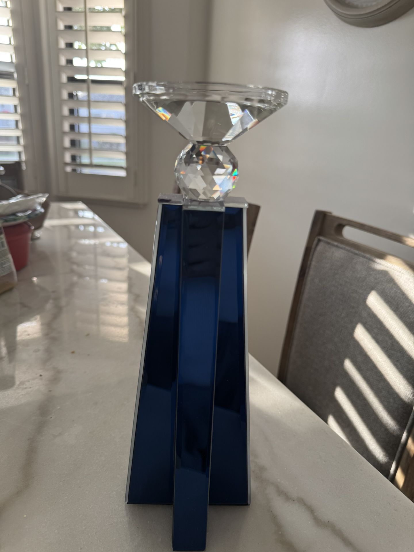 Modern Style Blue Candle Holder