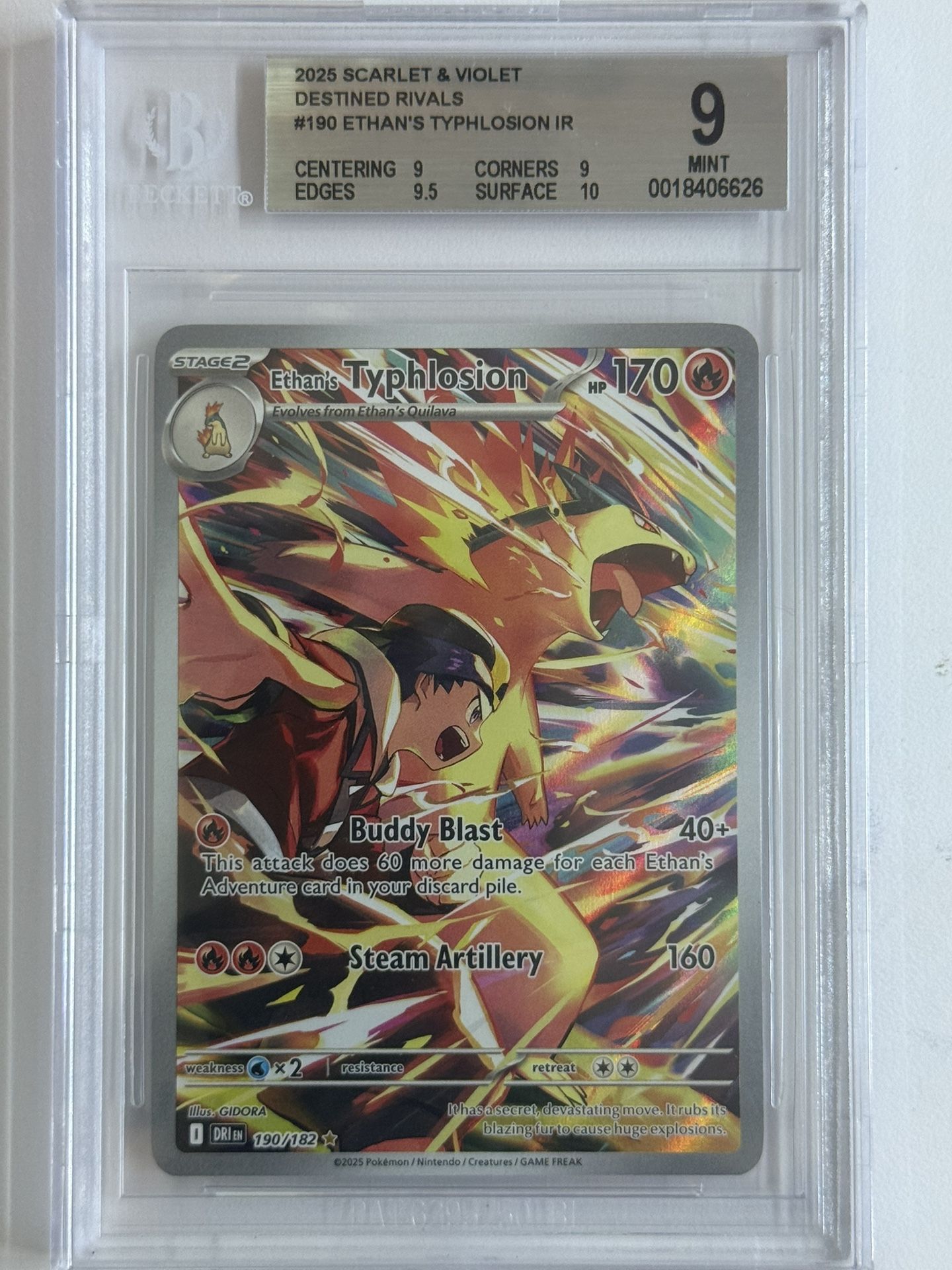 POKEMON - 2025 SCARLET & VIOLET DESTINED RIVALS #190 ETHAN'S TYPHLOSION IR