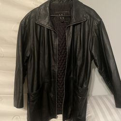 Ladies Black Leather Jacket 