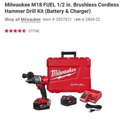 M18 Milwaukee Drill Set 