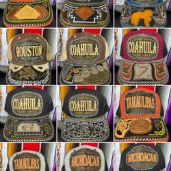 Leather Hats With Mexican States & Names