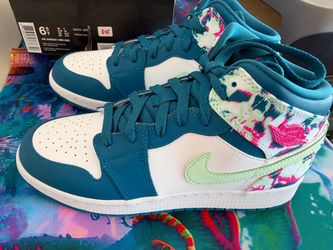 Nike Air Jordan 1 Mid (GS)  Paint Stroke555112-300）