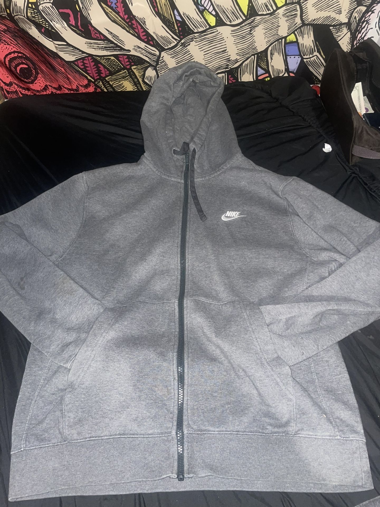 Grey Nike Zip up hoodie
