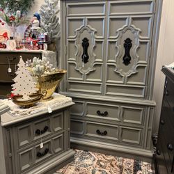 Newly Refinished Armoire And Nightstand 
