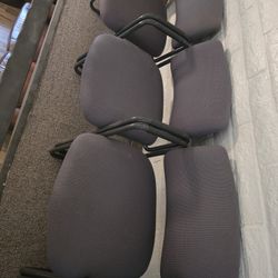 Sturdy Metal Framed Chairs-office (Set Of 6)