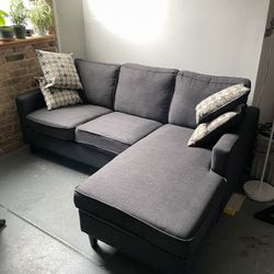 LSG Modern Couch With Ottoman Extension