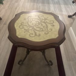 Wood & Metal End Table