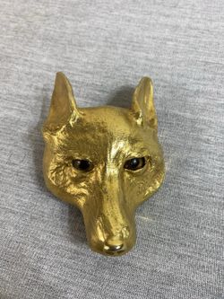 Christopher Ross Sculptural Fox Belt Buckle  Vtg 70s