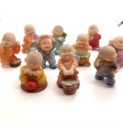 Lot Of Resin Mischievous Buddha Children 