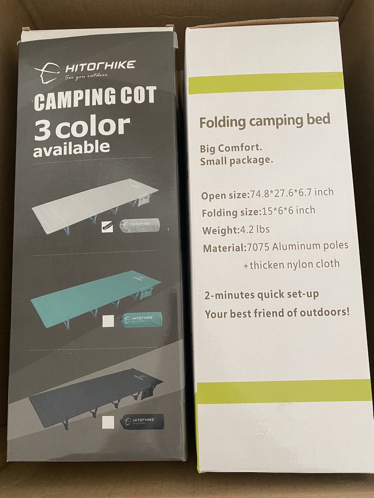 Camping Cots (2) New In Box