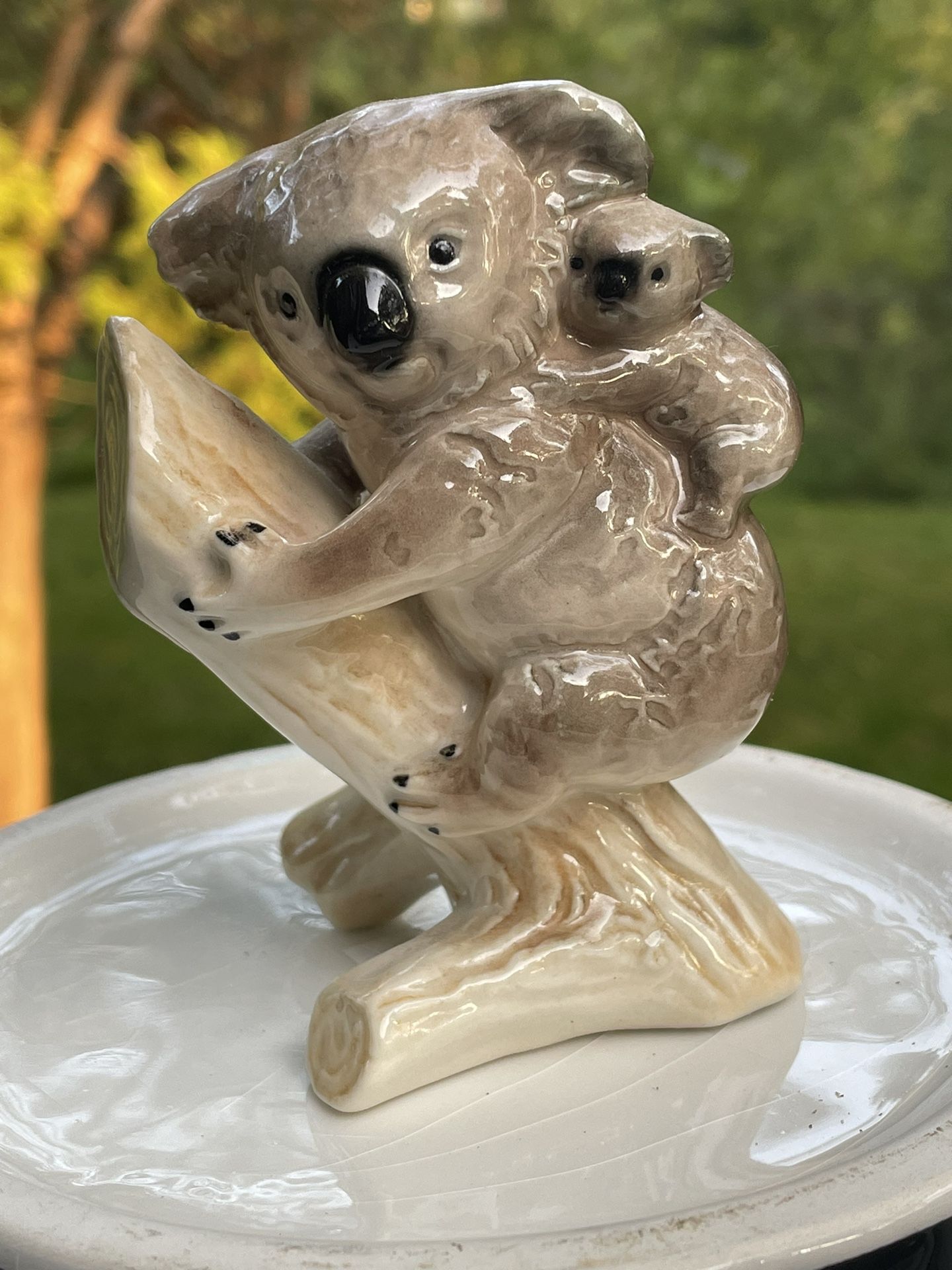GOEBEL PORCELAIN KOALA BEAR W BABY WEST GERMANY