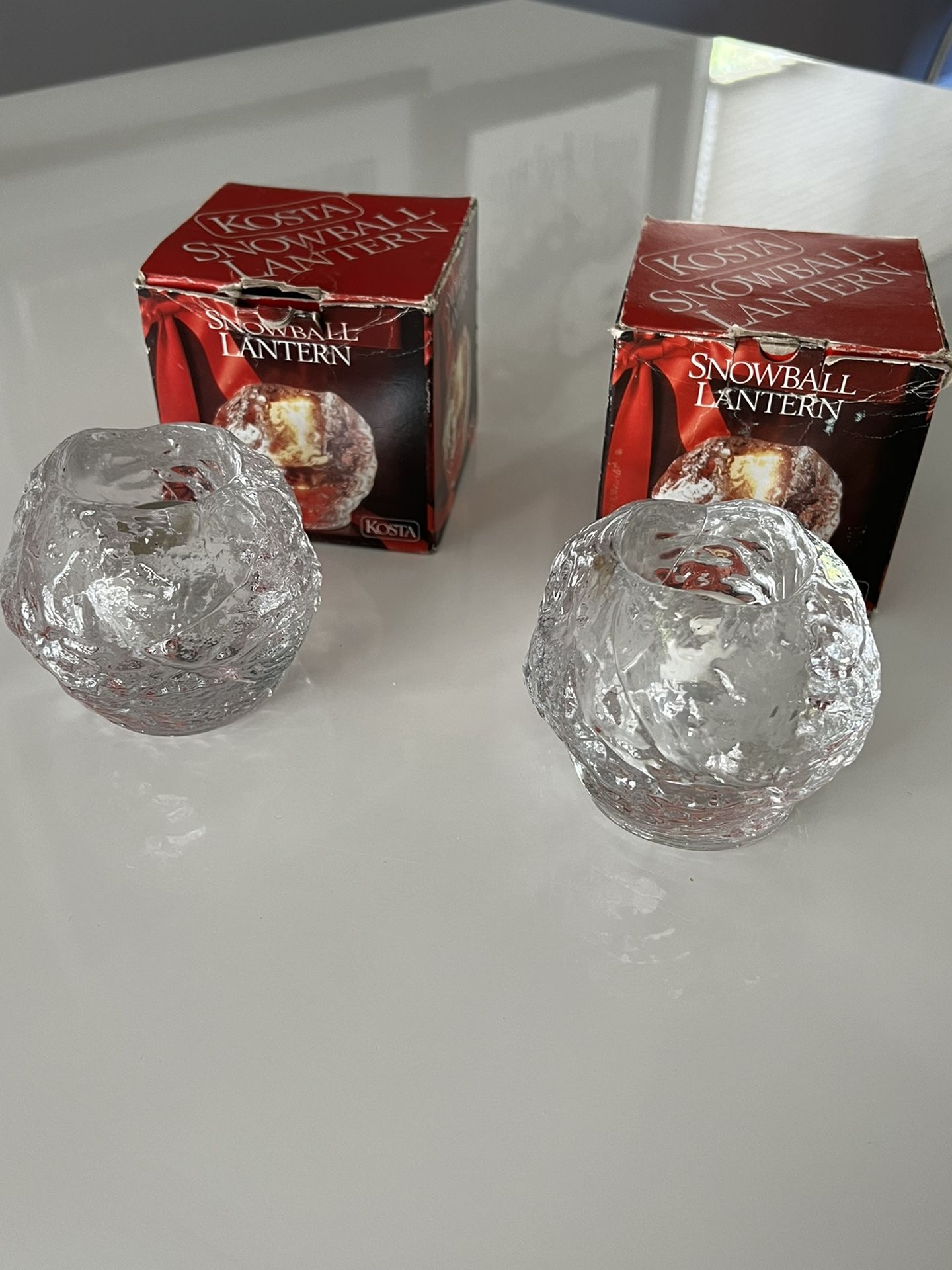 Kosta Boda Snowball Lanterns