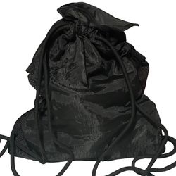 Puma Carrysack Black Mesh 12.5” x 15.5” Drawstring Sack Pack Used 