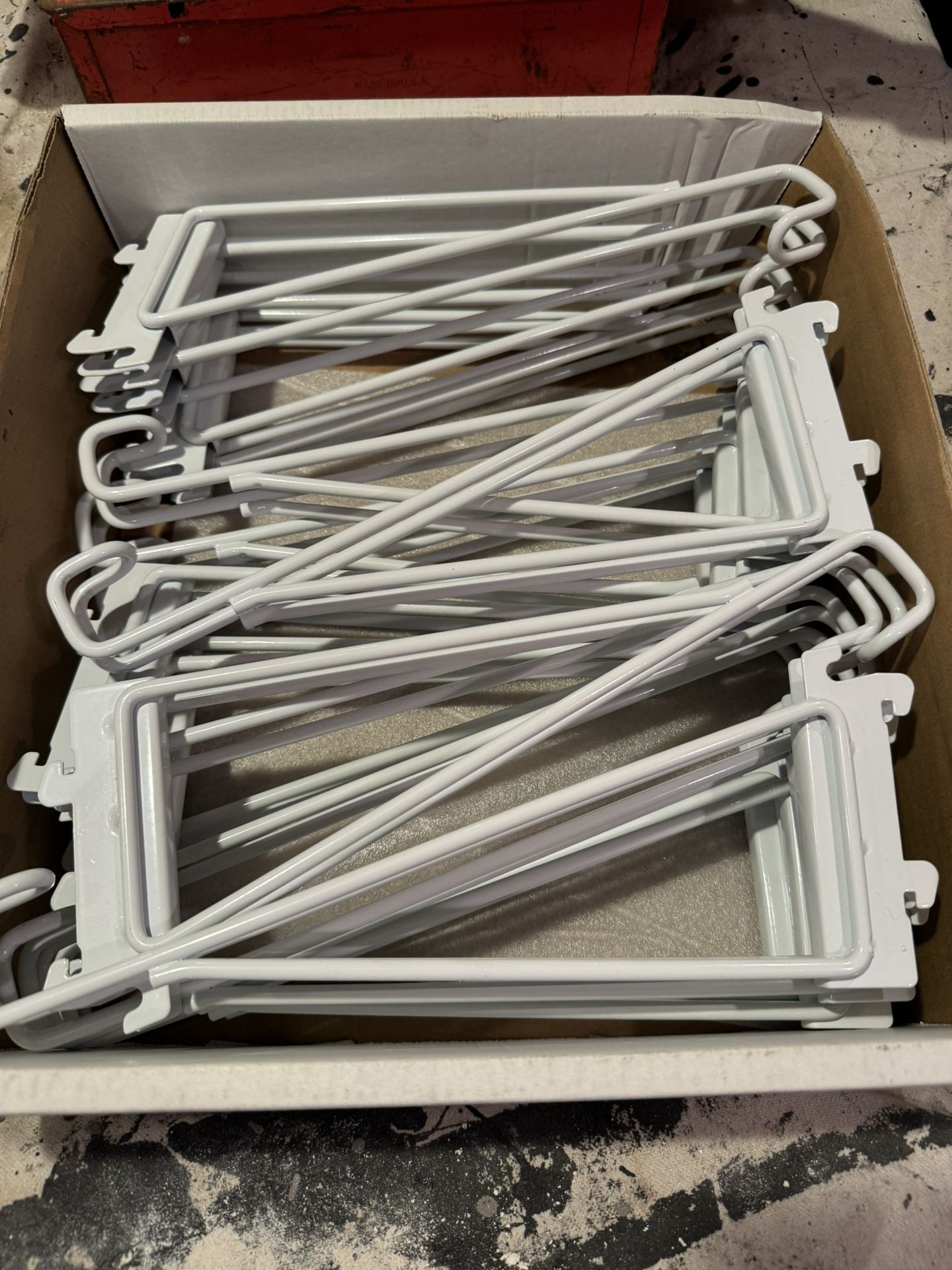 Angled Shoe shelf brackets 