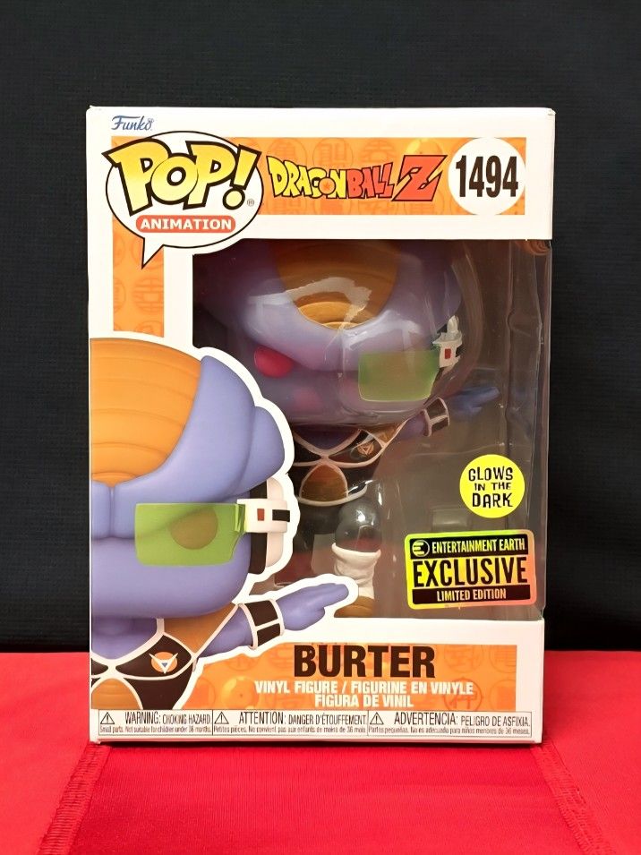 🐉Pop! Animation: Dragon Ball Z - Burter (Glow-in-the-Dark) ENTERTAINMENT EARTH- EXCLUSIVE
(LIMITED EDITION)