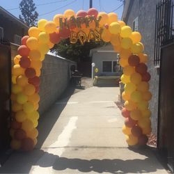 Balloon arch, helium balloons 