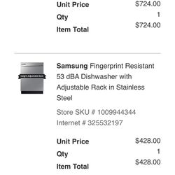New In Box Samsung Dishwasher
