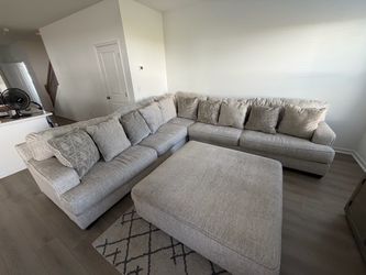 L Shaped sectional with ottoman