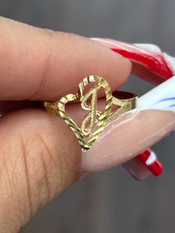 10kt initial Ring (J)