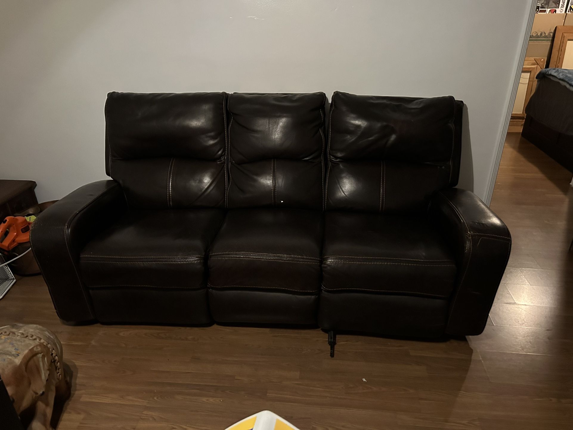 Leather Sofa Recliner (Electric)