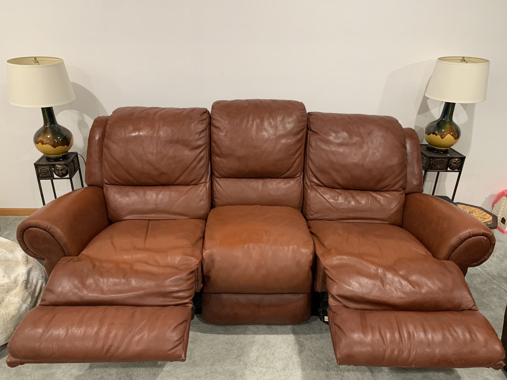 Brown Leather Recliner 