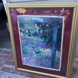 Custom Matted Floral Plantation Print