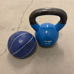30lb Kettlebell & 6lb Weighted Ball