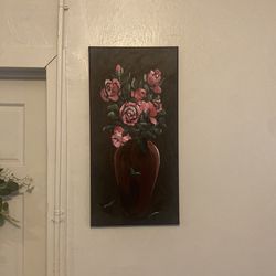 Abstract Roses In Vase