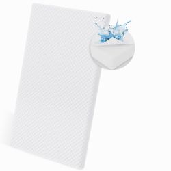 Waterproof High-Density Foam Pack and Play Crib Mattress 38x26 for Baby Toddler - White