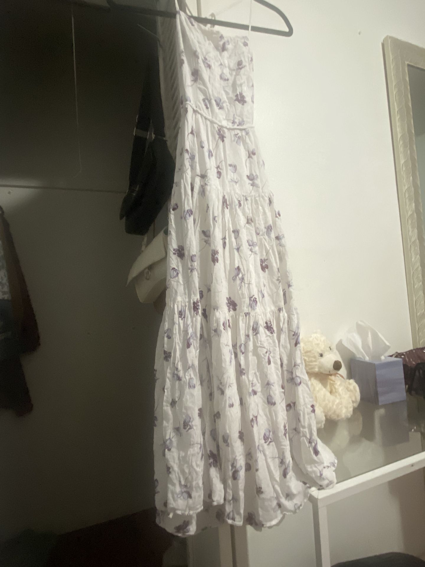 White Blue Dress UO Sparks Fly