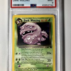 Dark Weezing Rocket Rare PSA 9 Pokemon Card