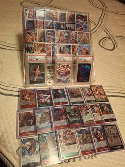 One Piece TCG Card Collection with PSA Graded Cards