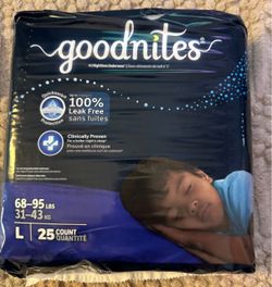 New Goodnites Boys' Nighttime Bedwetting Potty Training Underwear Large (68-95 lbs) - 25 Count