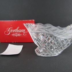 GORHAM Holiday Traditions Crystal Centerpiece Bowl C700D 10" Bowl-New


