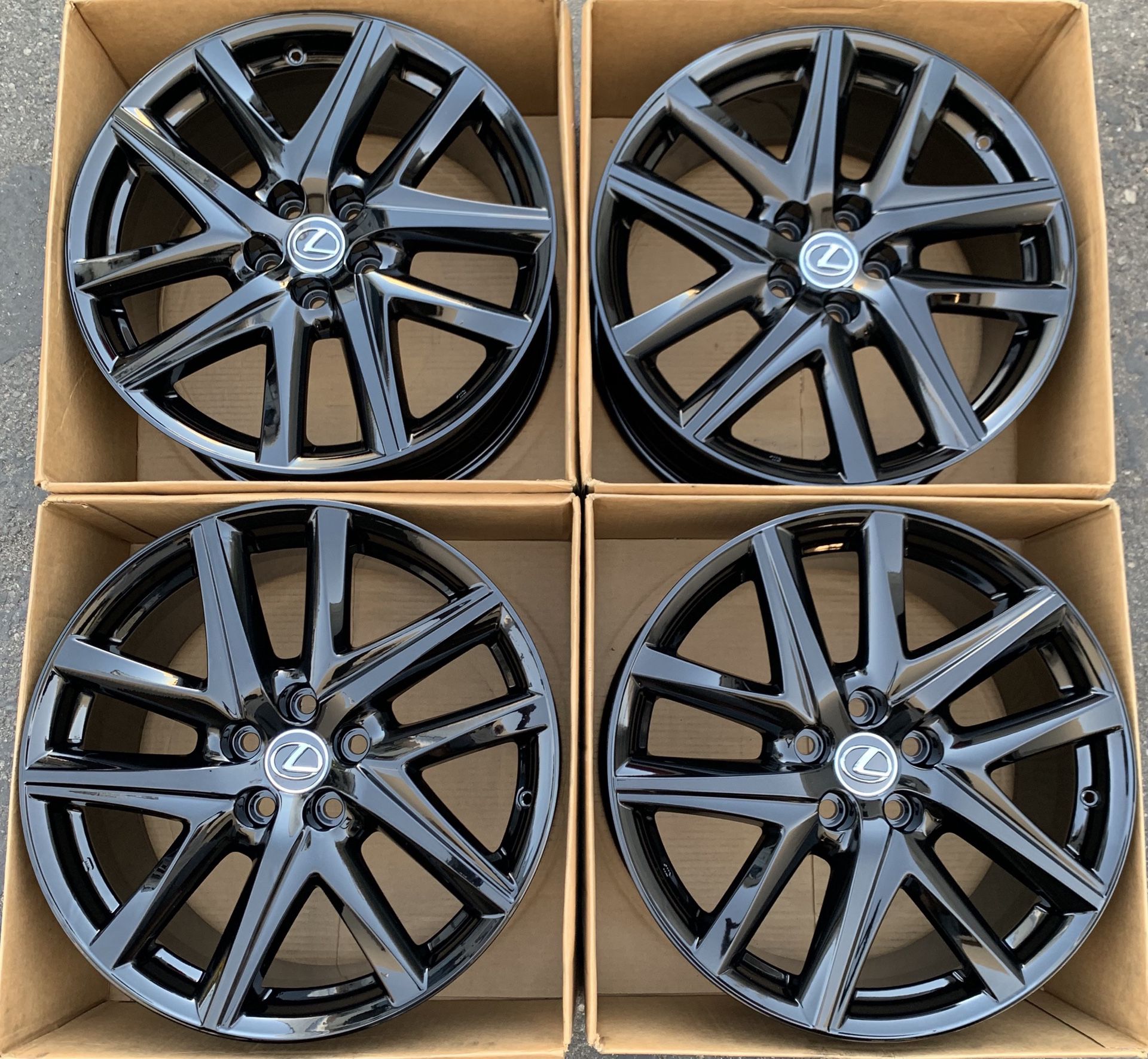 19” Lexus GS factory wheels rims gloss black new GS350 GS450