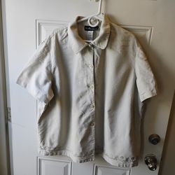 Sag Harbor White Blouse Classic Collar Lightweight