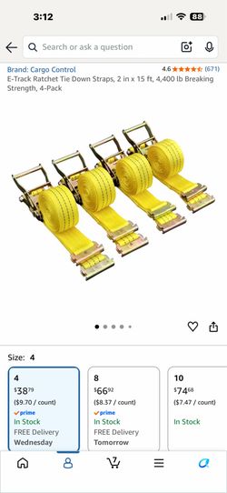 Semi truck tie down straps