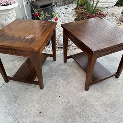 Cherry wood end tables