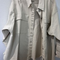 Beige Women’s Shacket, XXXL, New