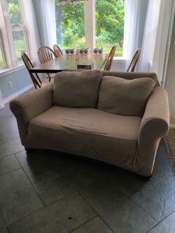 Free charcoal grey loveseat
