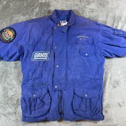Vintage New York Giants Mirage NFL Stadium Coat 90s Football Embroidered XL