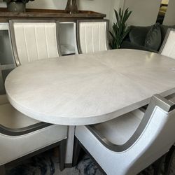 Furniture- 7 Pc Elegant Dining Set- Warlington 