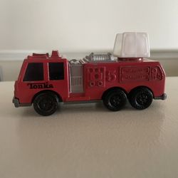 Vintage Metal Tonka 1992 #5 Fire Truck Pressed Steel missing ladder 
