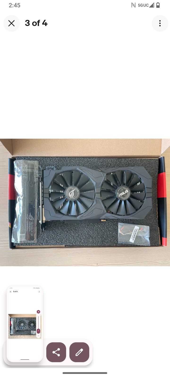 Asus Rx 570 4 Gig