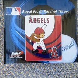 Royal Plush Raschel Throw MLB angels