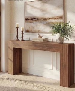 VASAGLE Entryway Table, Long Console Table, Thick Tabletop, Farmhouse Style, for Hallway, Behind the Couch, Living Room, Foyer, Easy Assembly, 11.8 x 