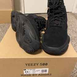 Yeezy 500 High Tactical Boot Size 11 1/2 Black Color way 