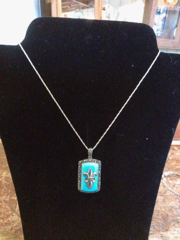 Sterling And Turquoise Necklace Valentine's Day
